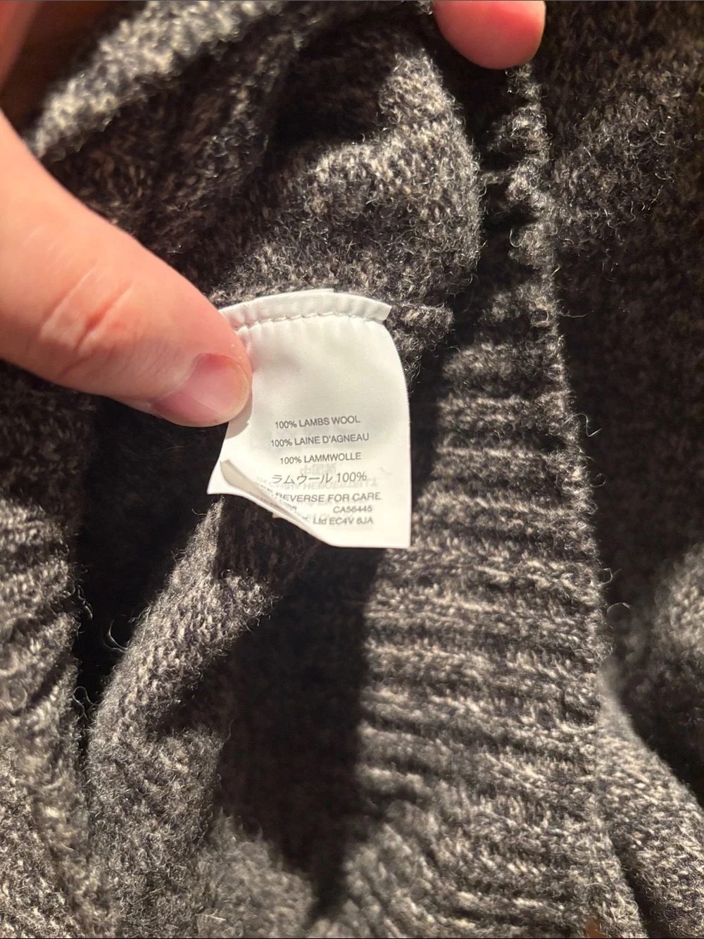 J. Crew Men’s Charcoal Zip-Front Wool Sweater